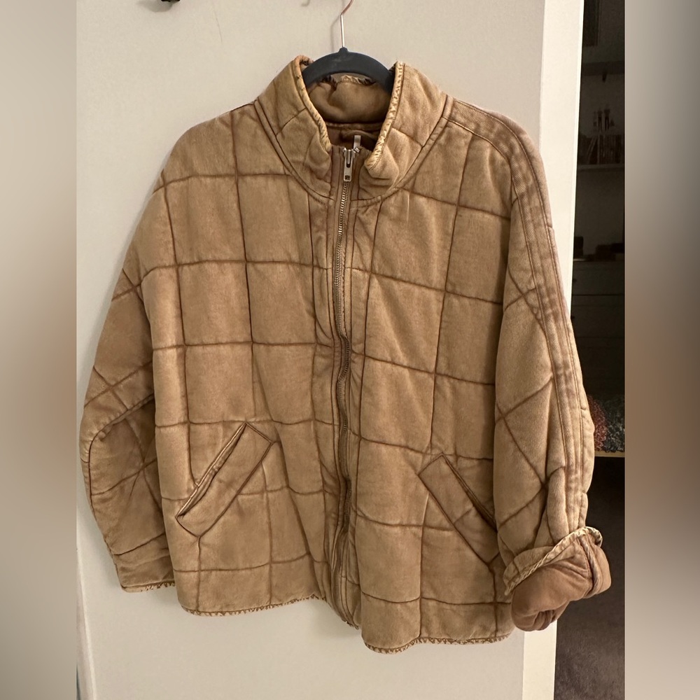 Free people dolman quilted knit jacket